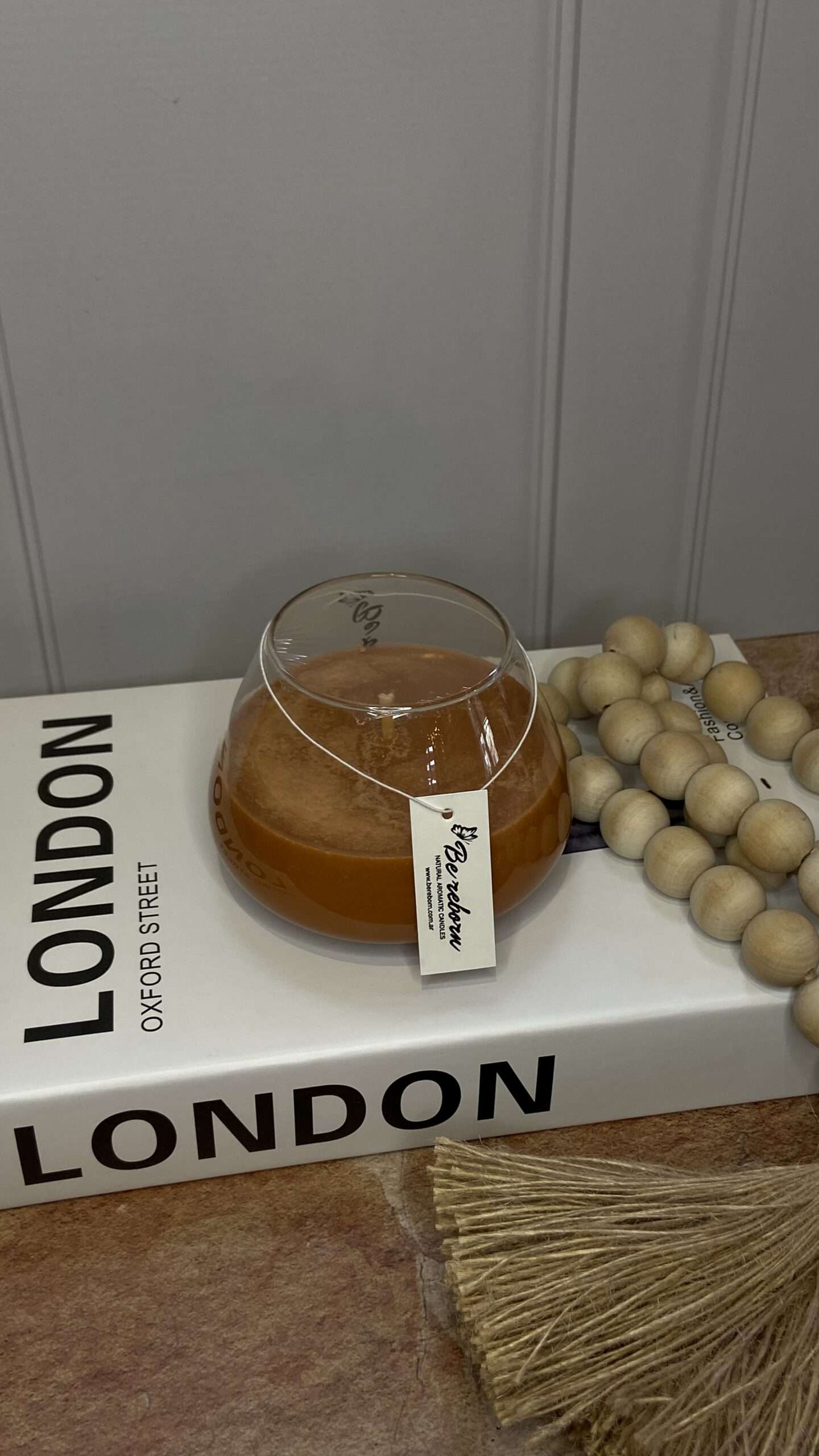VELA MINI BOMBE MARRÓN - Imagen 2